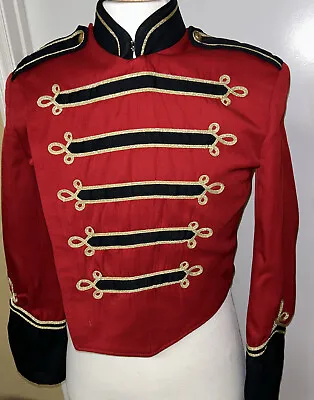 Vintage DeMoulin High School Red Black GoldMarching Band Uniform Jacket 38R • $59.99