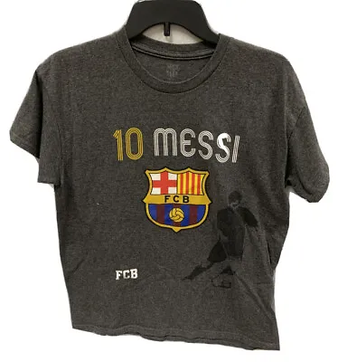 $6.97 • Buy FCB Barcelona Men's T-Shirt Official Barca Messi Football Soccer League Small