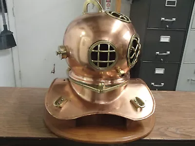 18  Brass Copper Deep Sea Diver's Helmet 18  On Base • $199