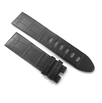 Genuine Montblanc Black Alligator Leather 22mm X 20mm Band Strap • $75