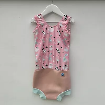 Splashabout Happy Nappy Nina’s Ark Toddler Swimming Costume 2-3 Years UPF 50+ • £5