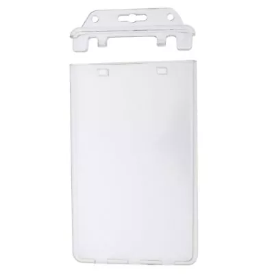 Specialist ID Permanent Locking Hard Plastic Badge Holder - Clear & Vertical • $6.59