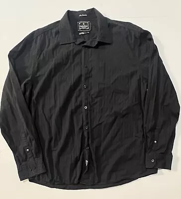 Marc Ecko Men's 2XL Black Button Up Collared Shirt Long Sleeve 100% Cotton • $12