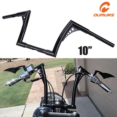 Z-Bar For Harley Sportster Softail Dyna 10  Rise Ape Hanger Handlebar 1-1/4  • $85.45