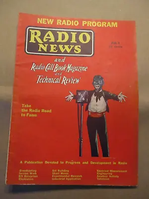 Radio News Magazine July 1933 The Radio Road To Fame Programs Broadcasting • $17.95