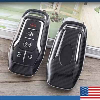 CARBON FIBER Remote Key Fob Cover For Ford F-150 Explorer Lincoln MKX MKC USA- • $9.39