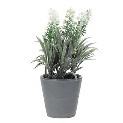 Artificial Lavender Plants In Pots Faux Flower Home Office Indoor Garden Decor • £8.99