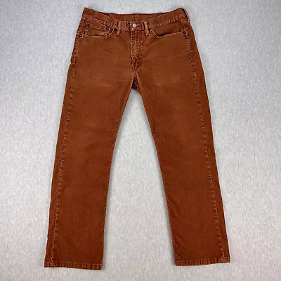 Levis 514 Corduroy Pants Mens 34x30 (Fits 35x30) Brown Straight Leg Stretch • $27.85