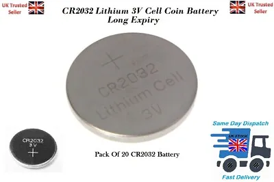 20 X CR2032 BR2032 DL2032 Branded 3V LITHIUM Coin Cell Button Batteries  • £3.75