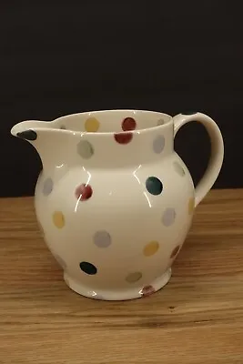 Emma Bridgewater  Polka Dot  Pitcher Jug 5.5  32 Oz. Signed England • $85.99