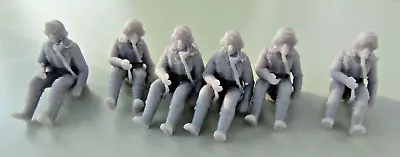 £9.96 • Buy 6 X Model  Resin 1/48 Scale WW2 RAF Pilot Figures. High Res Grey .Made In The UK