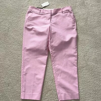 J. CREW Womens NEW Skimmer Pant 10  City Fit Pockets Flat Front Pink • $49.95