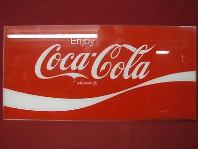 Vintage Coca-Cola Soda Vending Machine Sign 80s Insert Plexiglass • $49.99