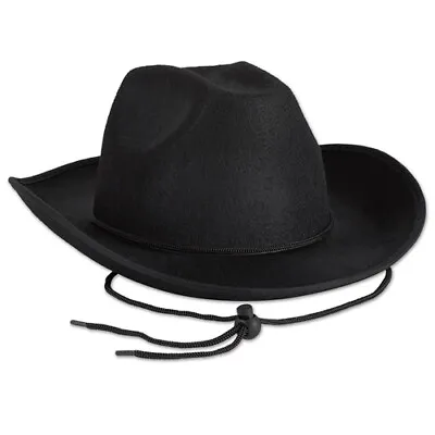 Black Felt Cowboy Hat • $11.79