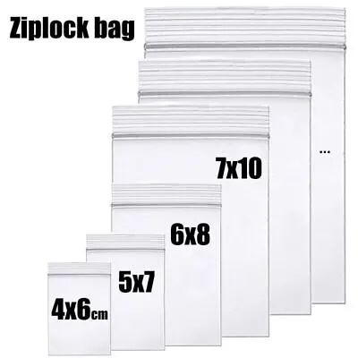 Reclosable Seal Bag Plastic Zip Lock Bags Jewelry Zipper Baggie 2Mil All Sizes • $47.66