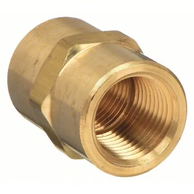 1/4  NPT Thread Female Hex Union Brass Coupling Fitting-5pcs • $10.80