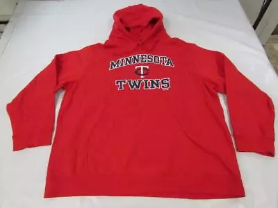New -Minor Flaw- Minnesota Twins Mens Size 2XLB 2XLarge-Big Red Hoodie • $20.15