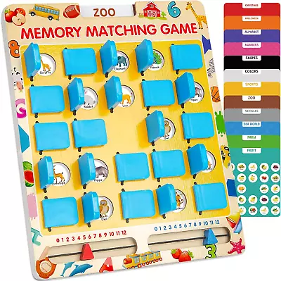 Matching Memory Game For Kids Age 3 4 5 6 7 8 Year Old Travel Toy For Boys Girl • $22.88