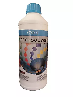 Eco-Solvent Ink Cyan 1 Liter For Roland Mutoh Falcon RJ Mimaki JV3 And More • $19.99