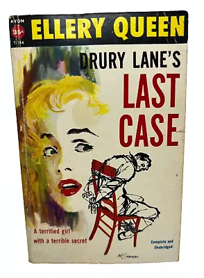 Drury Lane's Last Case By Ellery Queen (Avon #T-184 Copyright 1933) • $10.95