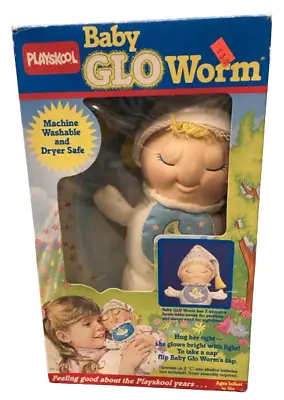 Baby Glo Worm Open Box 1986 Vtg Dual Face Playskool Machine Washable Dryer Safe • $70.60