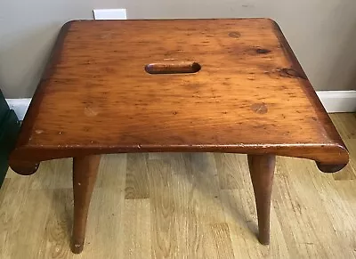 Vintage Solid Wood Bench / Table - 21.25”w X 16”d X 14”tall • $70