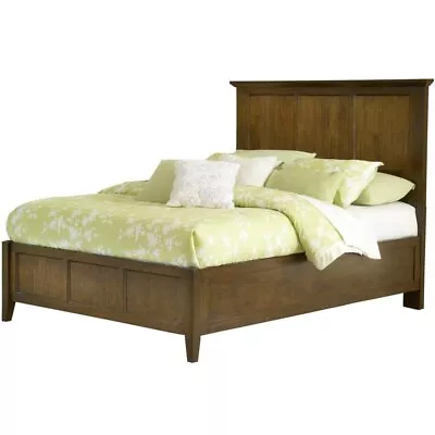 Bowery Hill Modern Mahogany Finish Queen Solid Wood Panel Bed • $1265.78