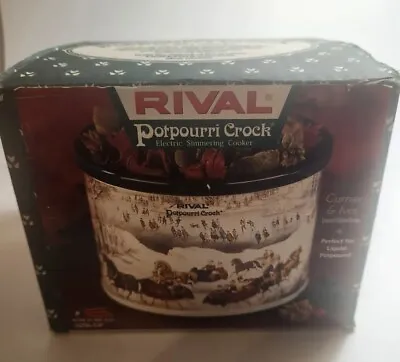 Rival Vintage 3209 Potpourri Holiday Electric Simmering Crock Blue USA New • $34.99