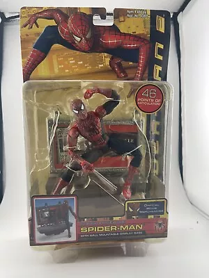 2004 Spider-Man 2 Super Poseable Figure W/Wall Mountable Display Base New • $76
