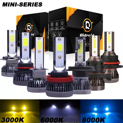 H1/H4/H7/H9/H11/9005/9006 LED Headlight Kit 6500K/8000K/3000K Hi/Lo Beam Bulbs • $10.99