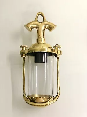 Replica Ceiling Décor Antique Solid Brass Nautical Ship Vintage Hanging Light • $115