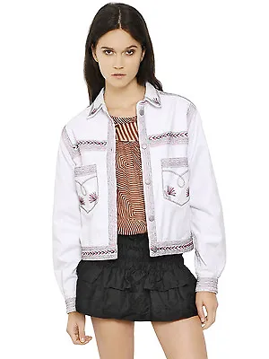 Isabel Marant Etoile Not H&m Embroidered Cotton Jeans Denim Jacket Nwt $445 • $289