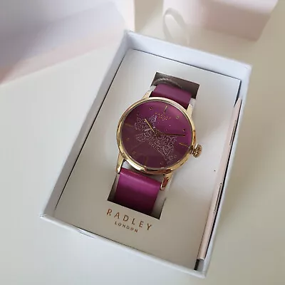 RADLEY Calligraphy Ladies Watch Dark Cherry **BNIB** • £45