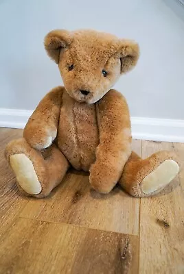 Vintage 1994 Vermont Teddy Bear Plush Stuffed Animal Jointed 17in Honey • $14.99