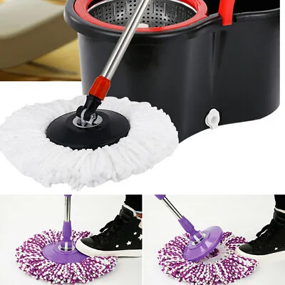 £8.39 • Buy 360° Floor Magic Spin Steel Mop Bucket Set Microfiber Rotating Dry 1 Head
