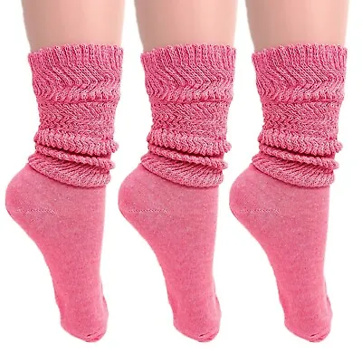 $12.99 • Buy Cotton Lightweight Slouch Socks For Women Extra Thin Socks 3 PAIRS Size 9-11