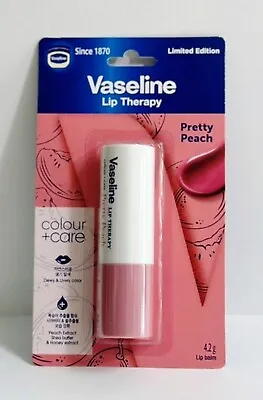 Vaseline Lip Therapy Color & Care Pretty Peach 4.2g • $37