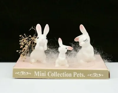 Mini Collectors Pets Bone China Bunny Rabbits - Set Of 3 • $12.99