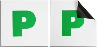 £1.99 • Buy 2 X P Green Fully Magnetic Learner Driver P Plates Just Passed Pass New Driver