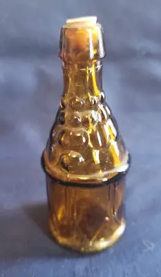 Miniature Yellow Glass Bitters Bottle • $4.99