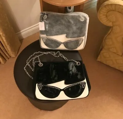 £180 • Buy Lulu Guinness Black Jewelled Glasses Doll Face Large Annabelle Bag BNWT 💋💋