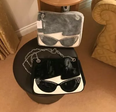 £180 • Buy Lulu Guinness Black Jewelled Glasses Doll Face Large Annabelle Bag BNWT 💋💋