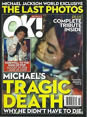 Michael Jackson The Last Photos Ok Ok! Weekly Magazine 2009 • £54.97
