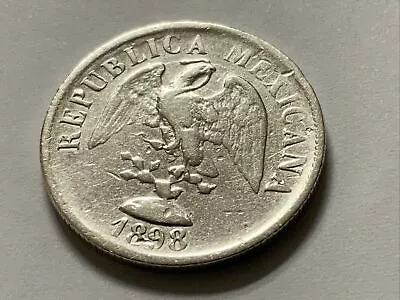 1898 ZsZ Mexico 20 Centavos Silver RARE • $29