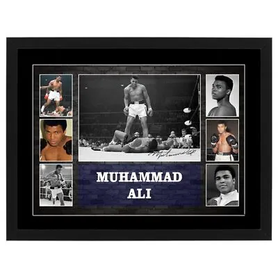 $79 • Buy Muhammad Ali Signed Framed Poster Tyson Foreman Mayweather Boxing Memorabilia
