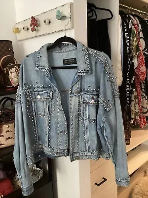 Decjuba Denim Jacket Studded LIMITED EDITON Rare LARGE  • $120