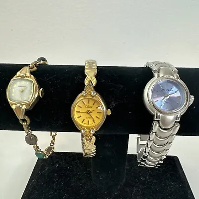 Lot Of 3 Vintage Non-working Watches Women Mix Brands • $25.50