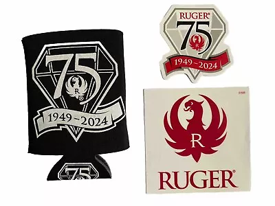 Genuine OEM Ruger 75th Anniversary Sticker Decal Black Can Koozie Phoenix Decal • $19