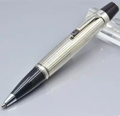 Luxury Bohemia Metal Series Silver + Black Color 0.7mm Nib Ballpoint Pen • $23.10