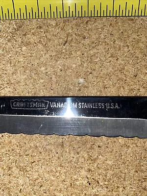 VTG CRAFTSMAN USA Vanadium Stainless Steel Long Blade Knife Wood Handle • $15.26
